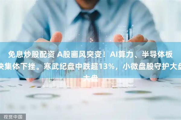免息炒股配资 A股画风突变！AI算力、半导体板块集体下挫。寒武纪盘中跌超13%，小微盘股守护大盘